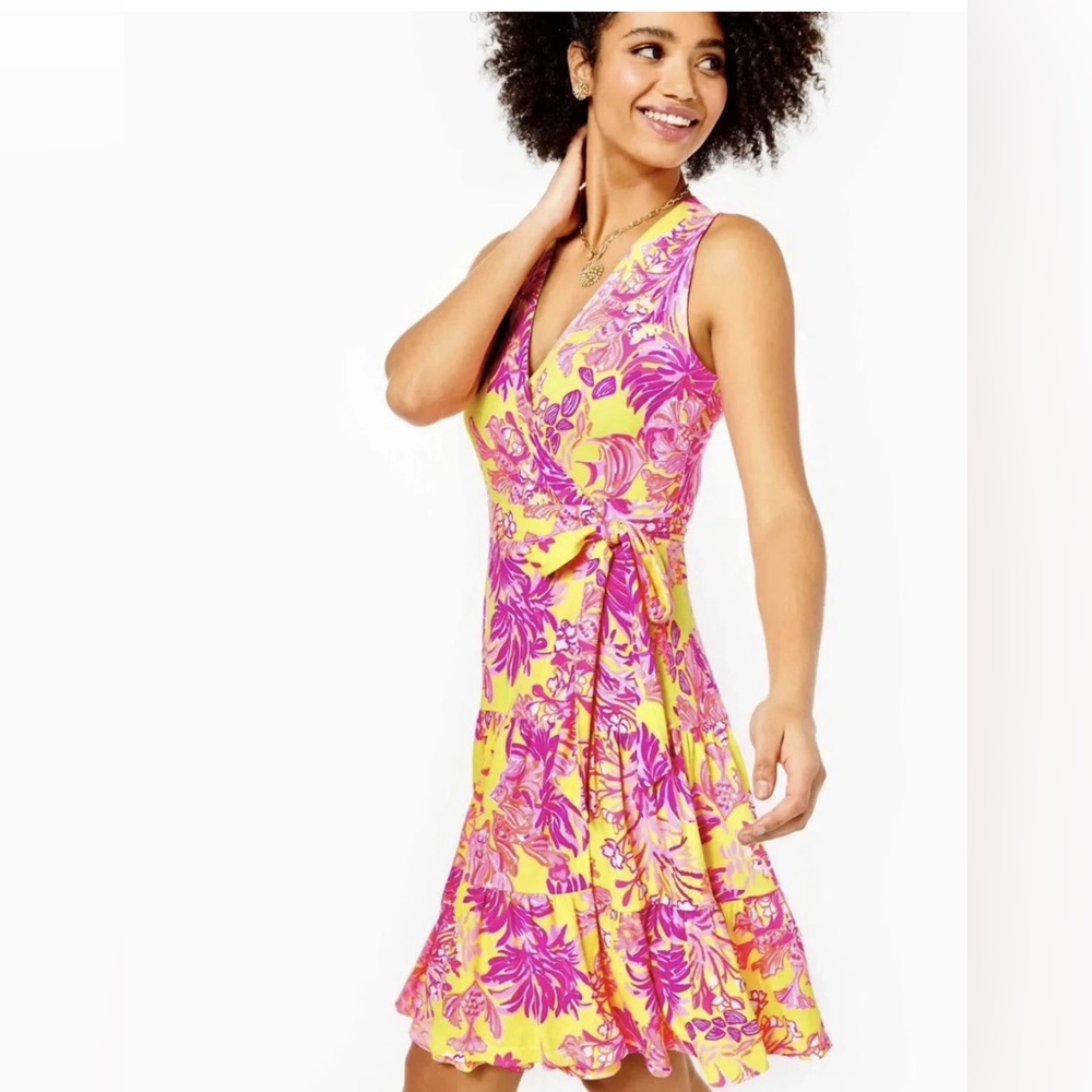 Lilly Pulitzer Folly Floral Midi Wrap Dress